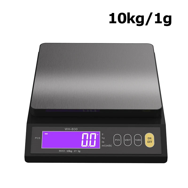 5kg/0.1g 10kg/1g Digital Electronic Kitchen Scale LCD Display Fully Waterproof