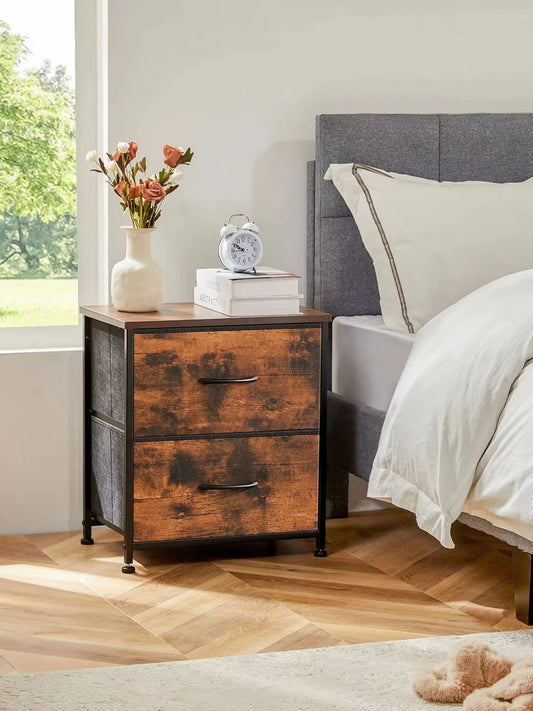 Nightstand Bedside Sofa Tea Table Storage Drawers