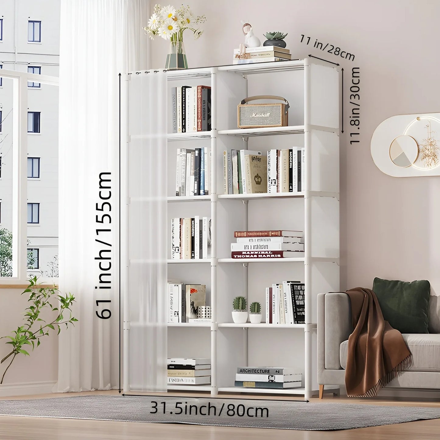 Dustproof Wardrobe/Bookshelf Bedroom/Clothes Organizer