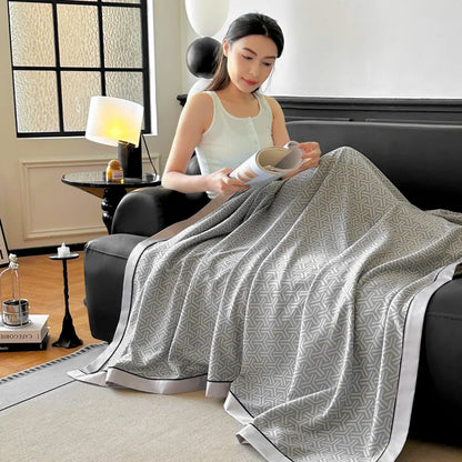 Summer Cooling Blanket for Beds. Solid Color Ice Cool Bedspread