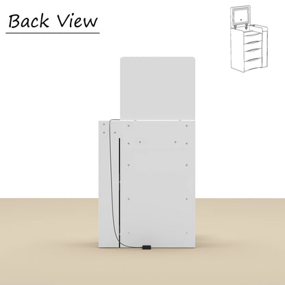 Modern makeup vanity desk with Flip mirror & LED lights