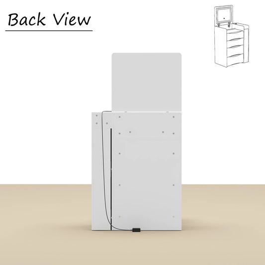 Modern makeup vanity desk with Flip mirror & LED lights