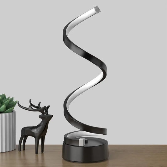 Classic Creative, Modern Minimalist Dimmable Spiral Table Lamp