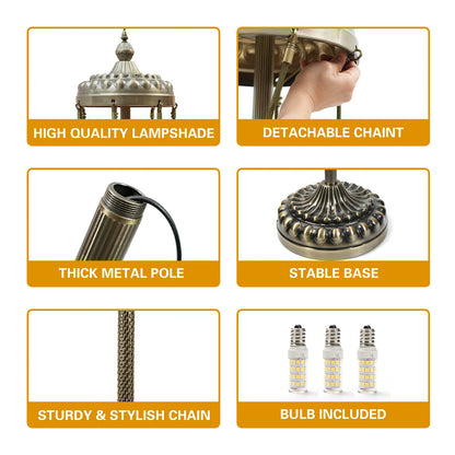 Handmade Stained Glass Bohemian Floor Light