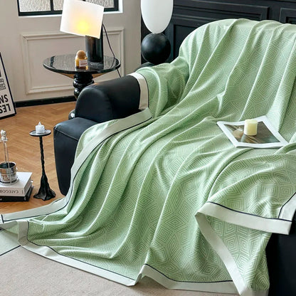 Summer Cooling Blanket for Beds. Solid Color Ice Cool Bedspread