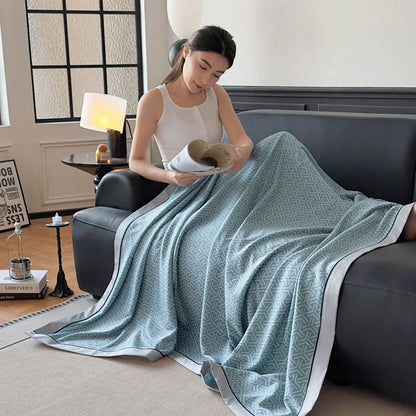 Summer Cooling Blanket for Beds. Solid Color Ice Cool Bedspread