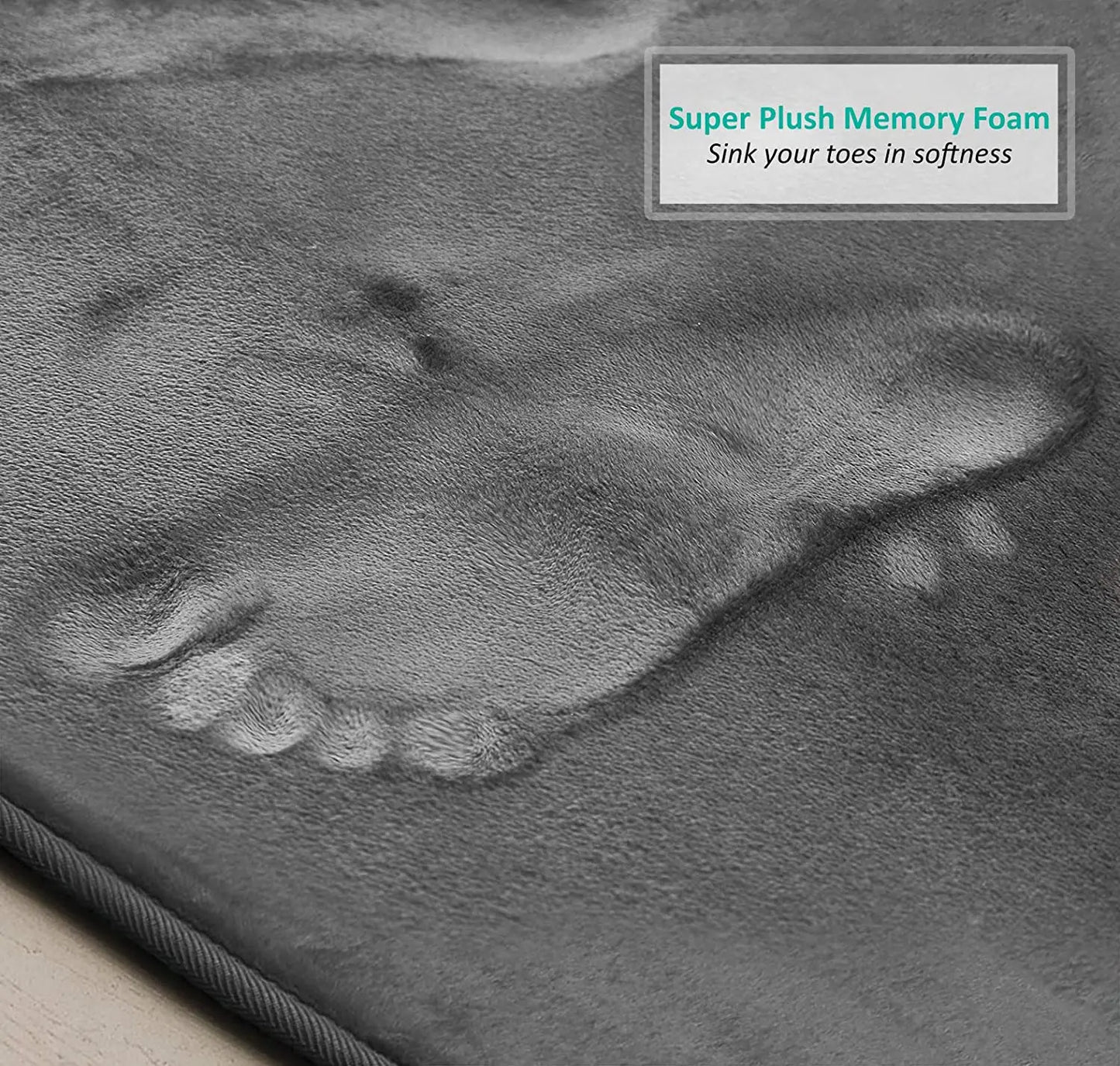 3PC  Bathroom Rugs Velvet Memory Foam Non-Slip Bath Rugs