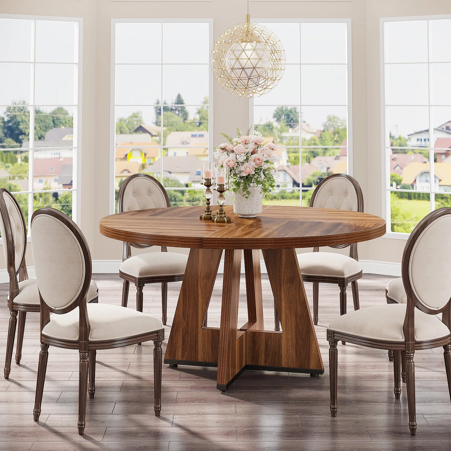 Round Dining Table for Farmhouse Kitchen