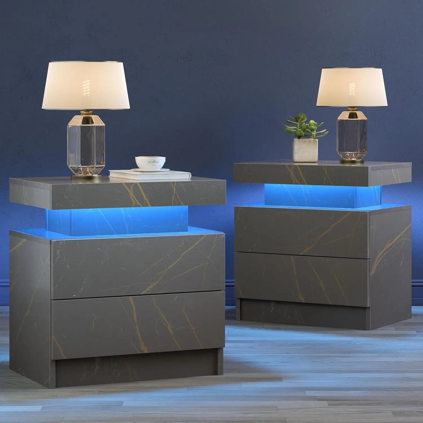 Nightstand/ Set of 2 with Drawers