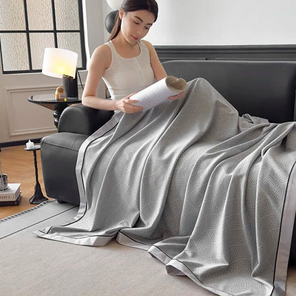 Summer Cooling Blanket for Beds. Solid Color Ice Cool Bedspread