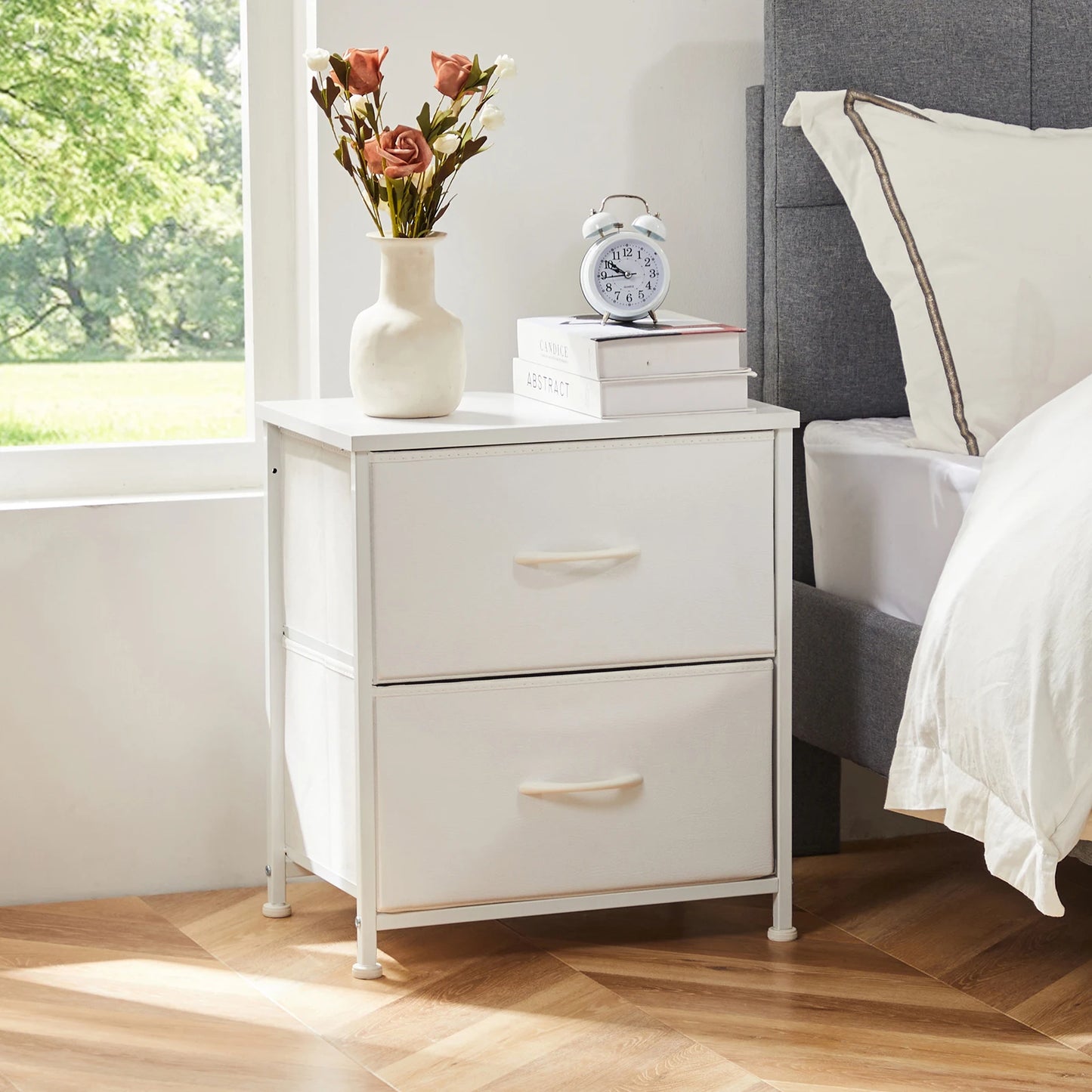 Nightstand Bedside Sofa Tea Table Storage Drawers