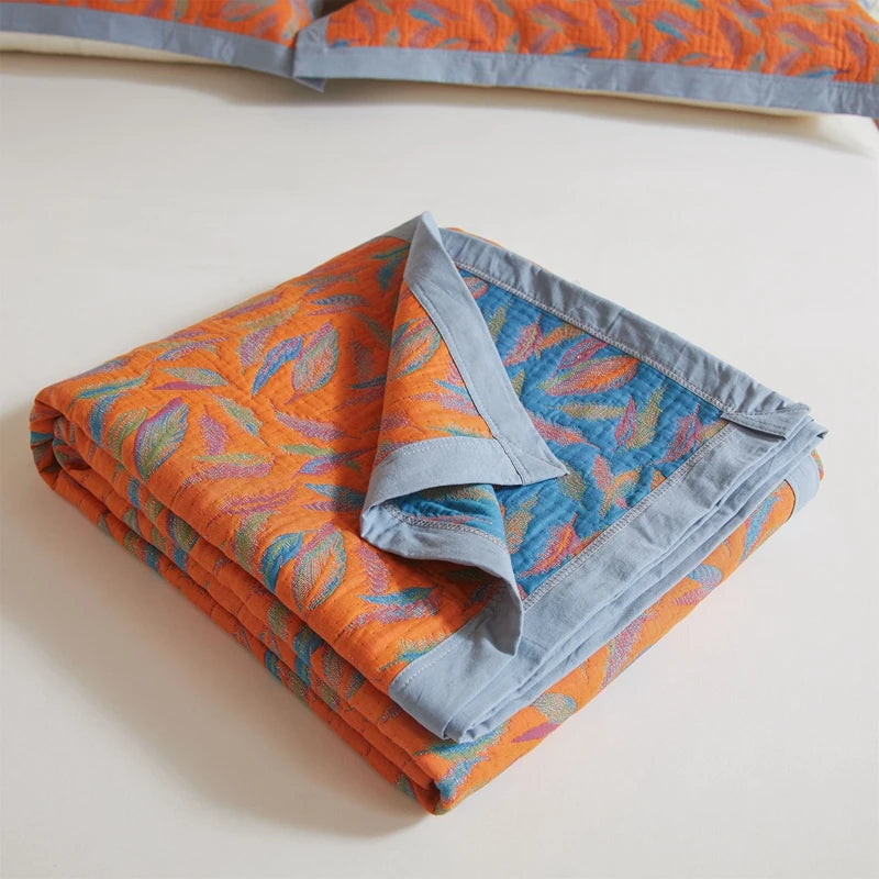 All - cotton three-layer gauze cover blankets