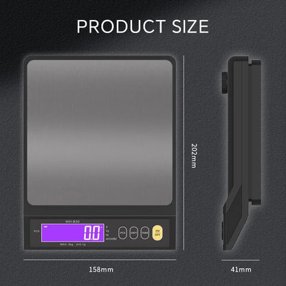 5kg/0.1g 10kg/1g Digital Electronic Kitchen Scale LCD Display Fully Waterproof