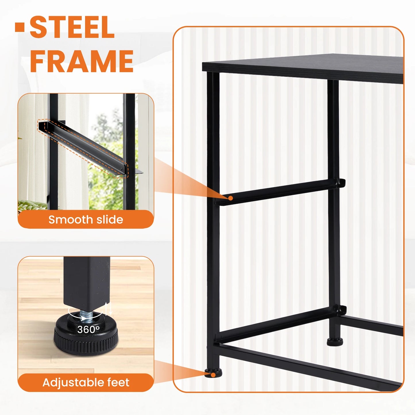 Nightstand Bedside Sofa Tea Table Storage Drawers