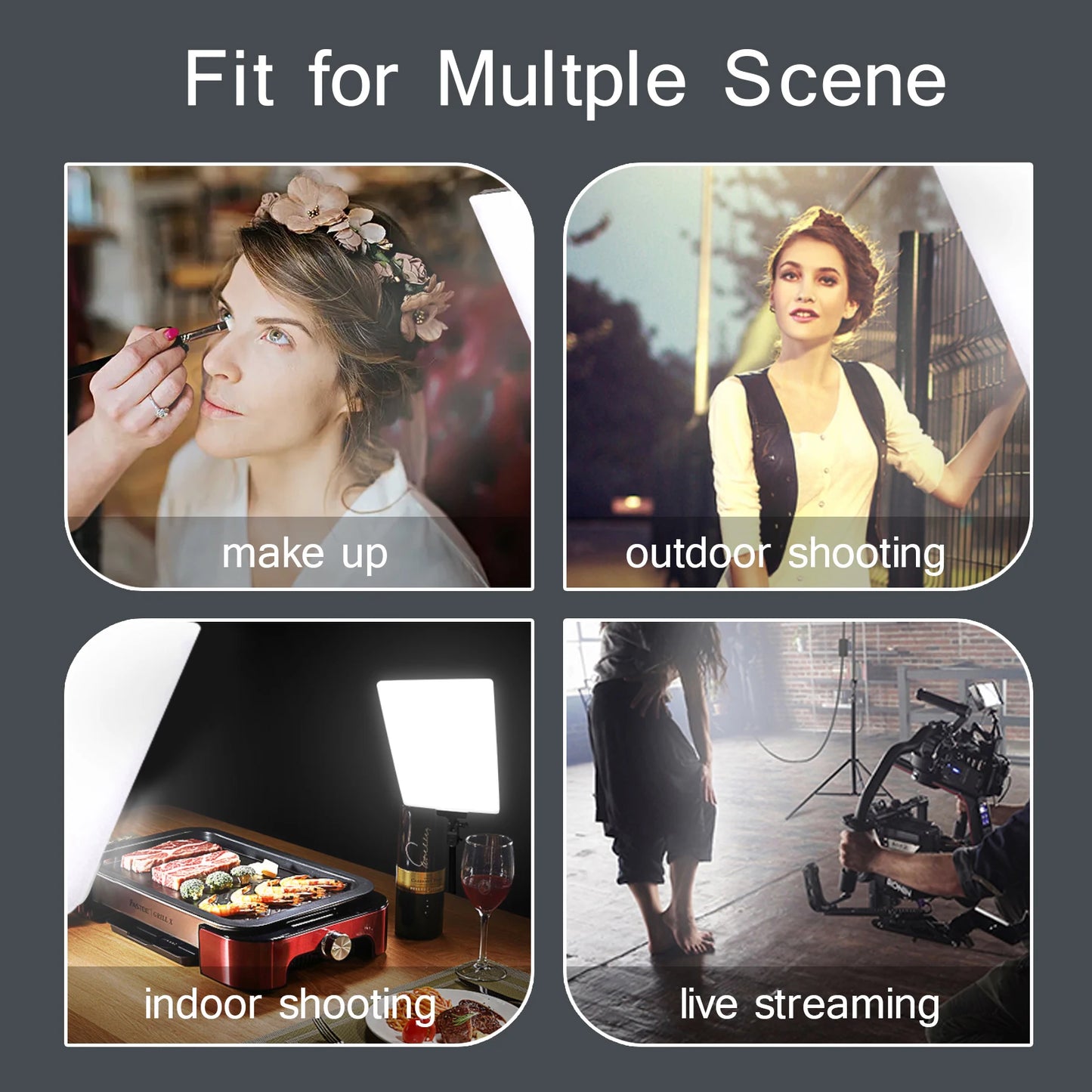 LED Video Lighting Selfie Light Photo Studio Lamp With Tripod to Shoot Live Streaming