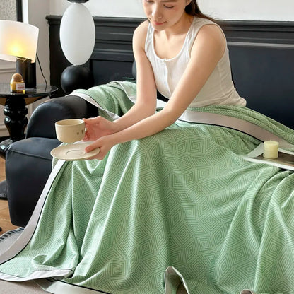 Summer Cooling Blanket for Beds. Solid Color Ice Cool Bedspread