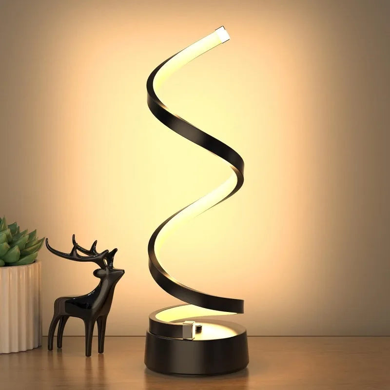 Classic Creative, Modern Minimalist Dimmable Spiral Table Lamp