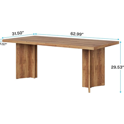 Farmhouse Kitchen Table with Large Tabletop