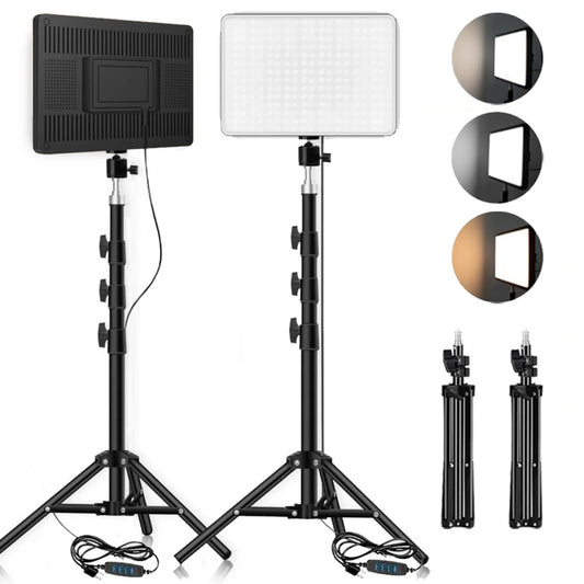 LED Video Lighting Selfie Light Photo Studio Lamp With Tripod to Shoot Live Streaming
