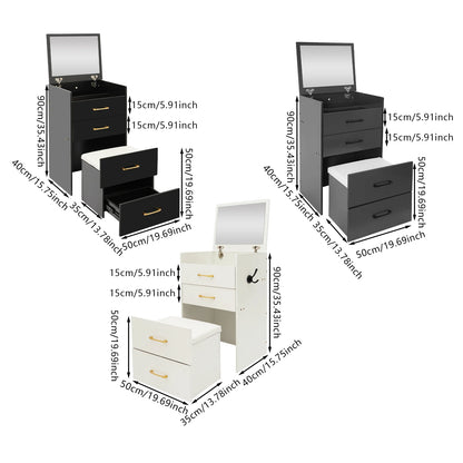 Makeup Desk With Mirror Compact Dressing Table for Dressing Room