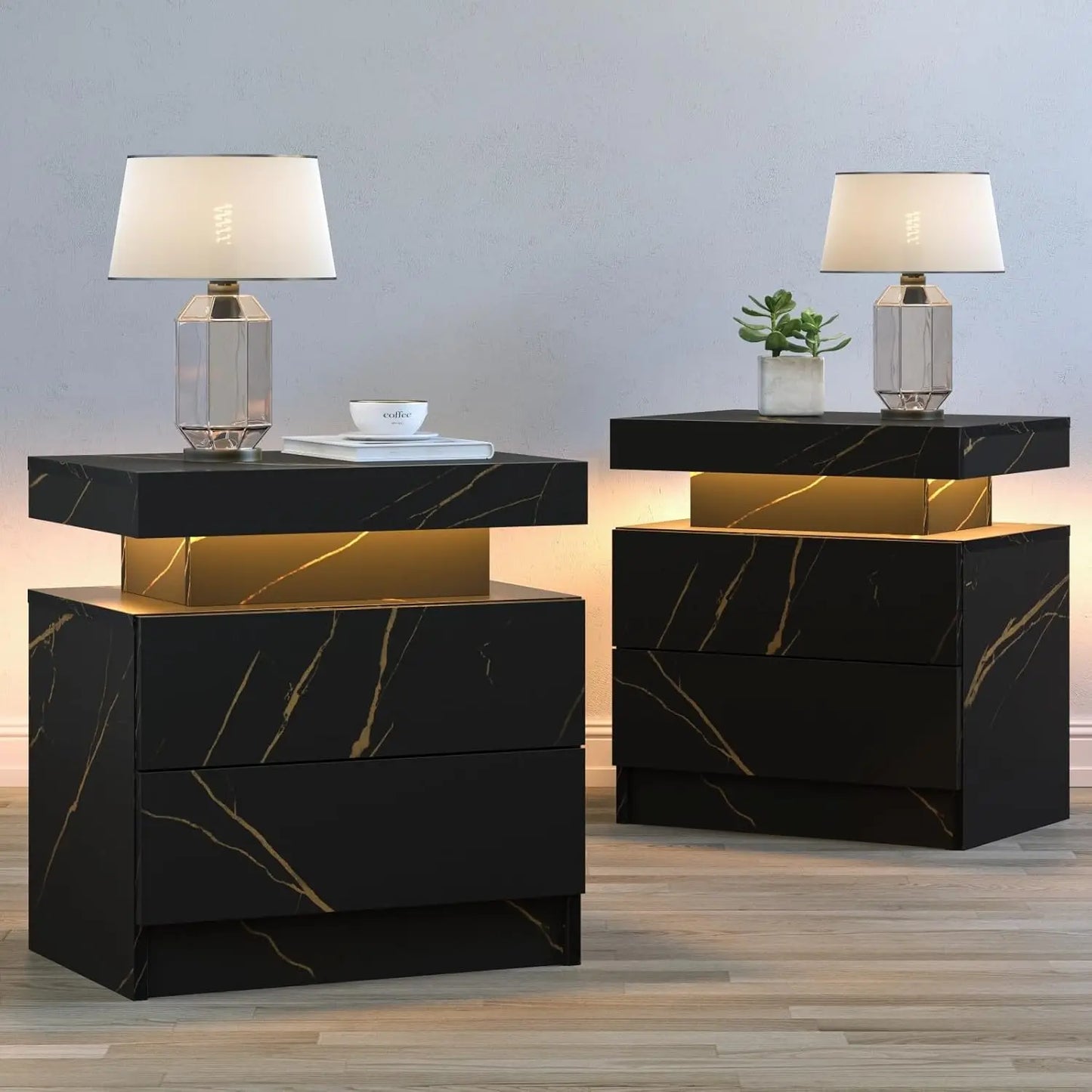 Nightstand/ Set of 2 with Drawers