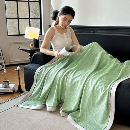 Summer Cooling Blanket for Beds. Solid Color Ice Cool Bedspread