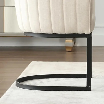 4 Upholstered Dining Room Chairs with Metal Legs