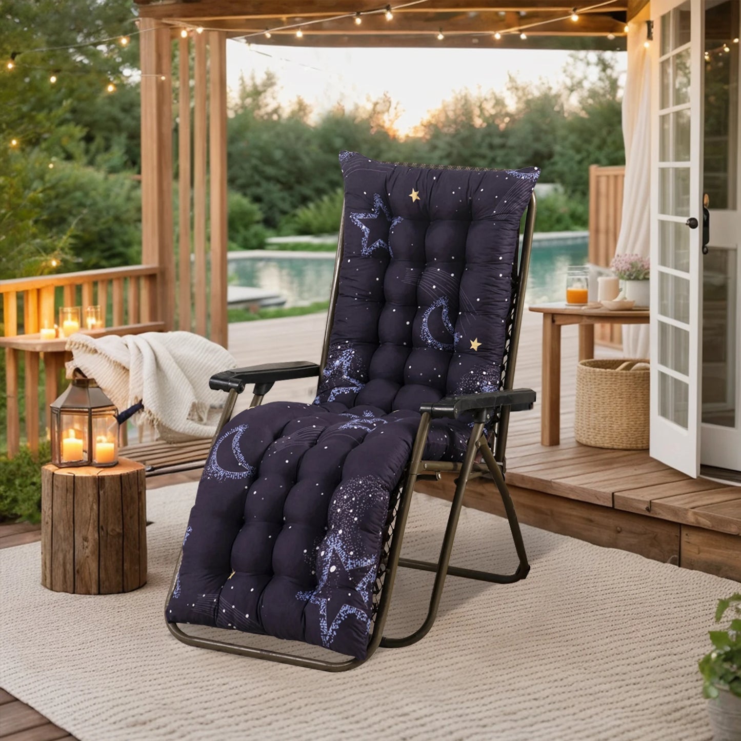 Patio Chaise Lounge Cushions: Indoor/Outdoor Recliner/Rocking Chair/Sofa