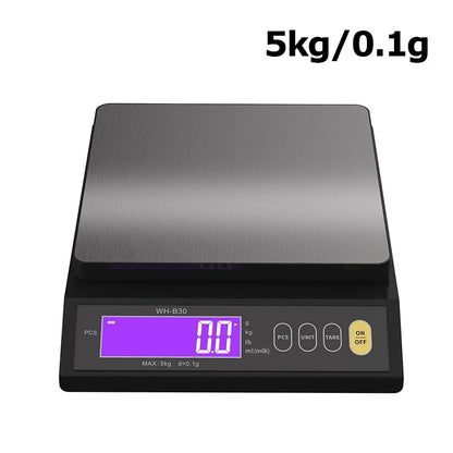 5kg/0.1g 10kg/1g Digital Electronic Kitchen Scale LCD Display Fully Waterproof